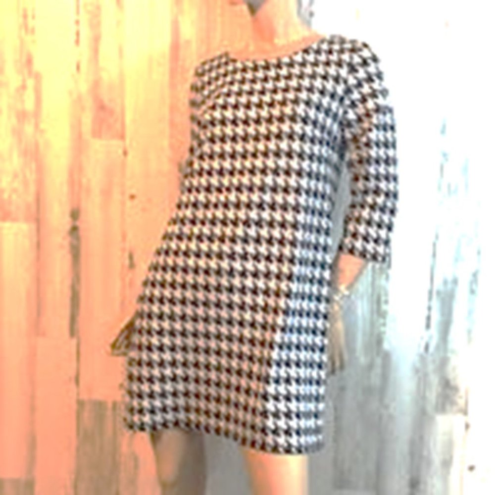 Apt 9 * Houndstooth Herringbone Midi Exposed Zip … - image 4